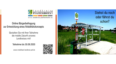 Online-Befragung zum Mobilitätskonzept des Landkreises Pfaffenhofen - Mitmachen und Ideen einbringen!