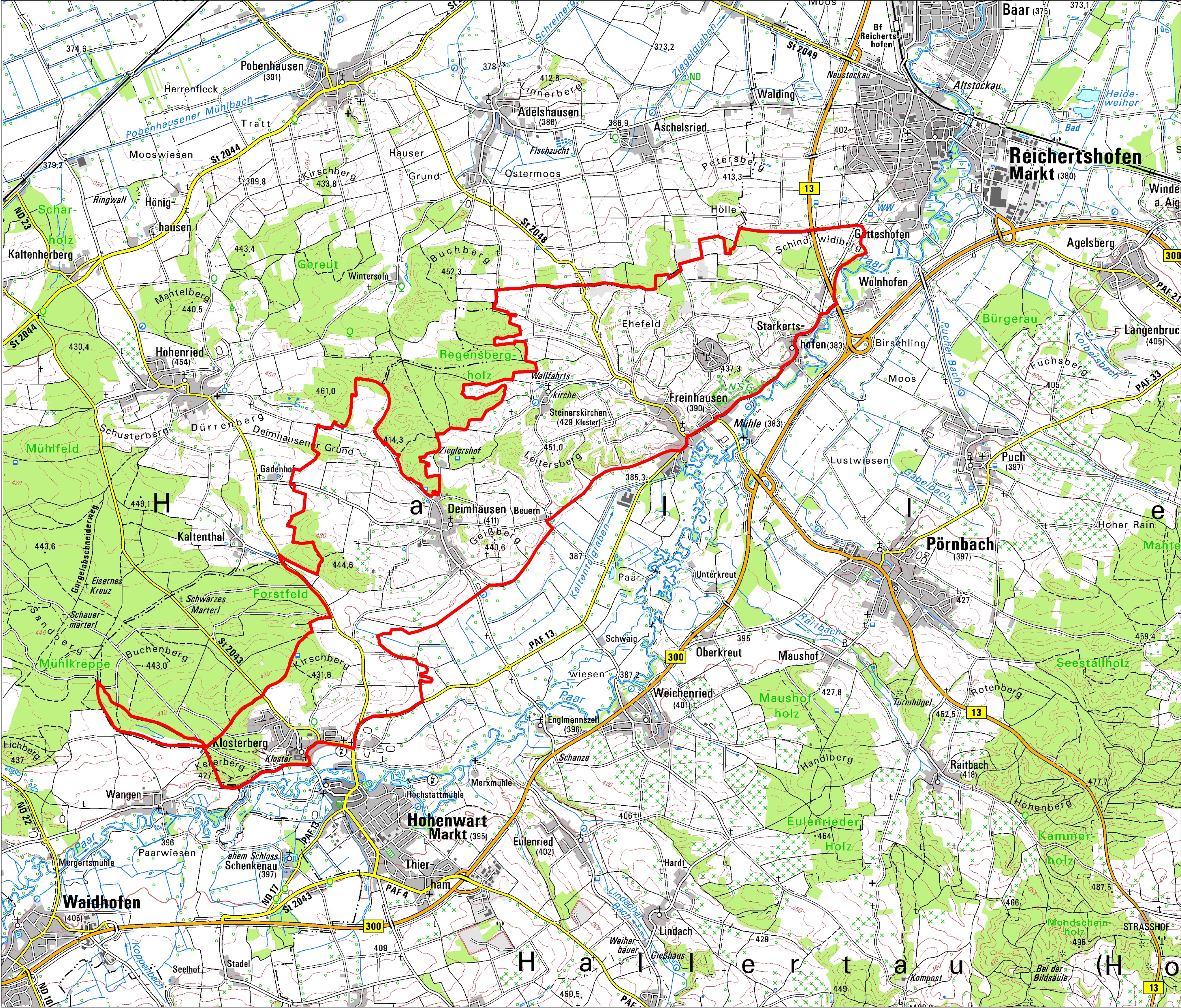 Projektgebiet der Paartaler Sanddünen