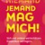 Postkarte roter Hintergrund mit Aufschrift "Jemand mag mich!"