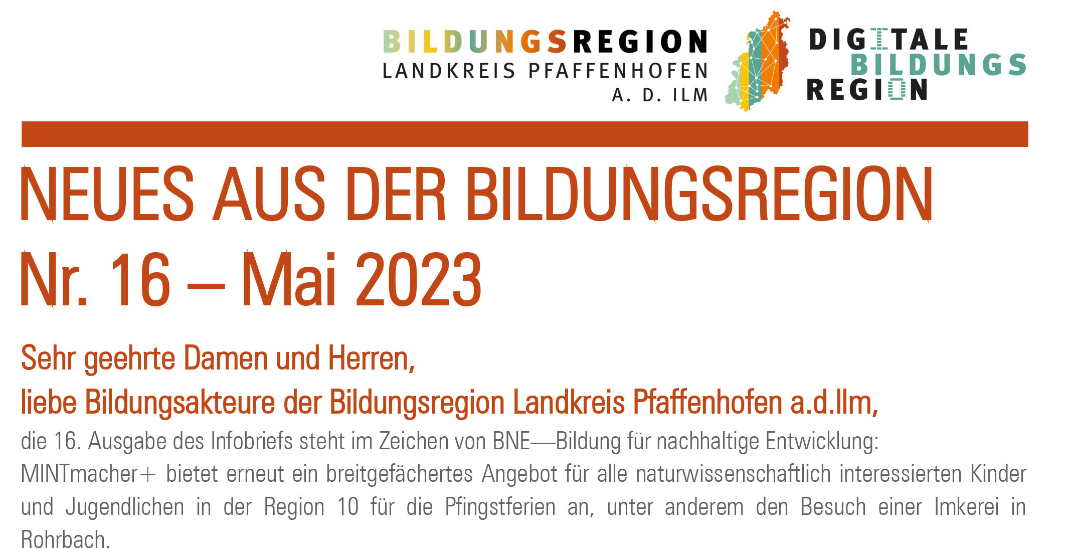 Infobrief Bildungsregion 14/2022