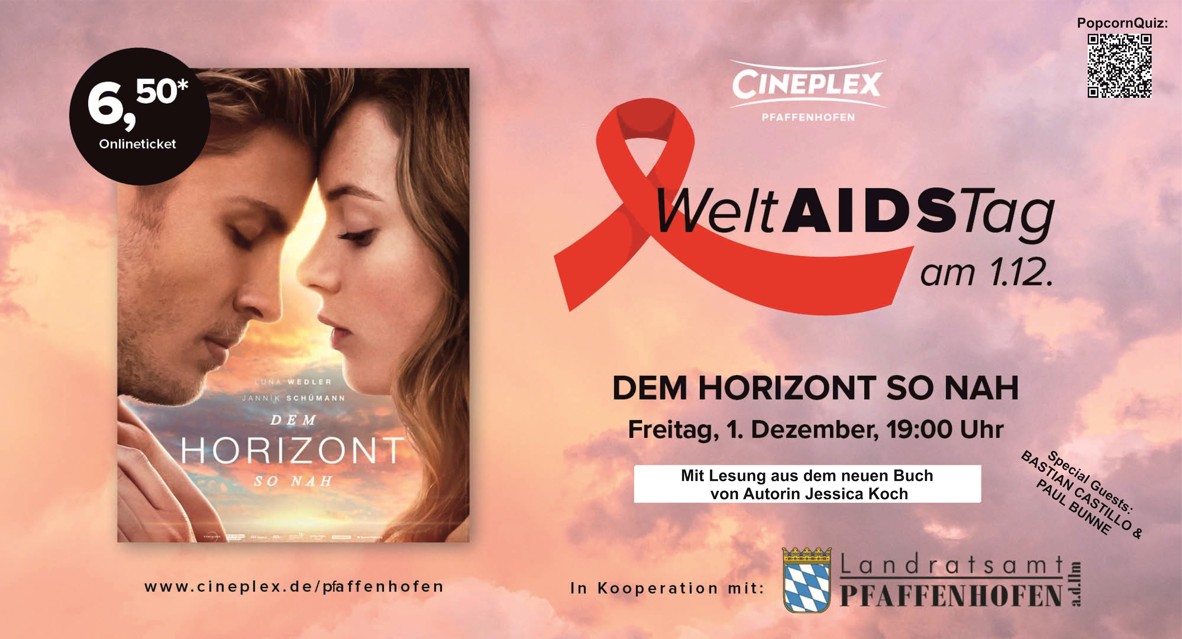 Plakat Welt-Aids-Tag - Cineplex Pfaffenhofen