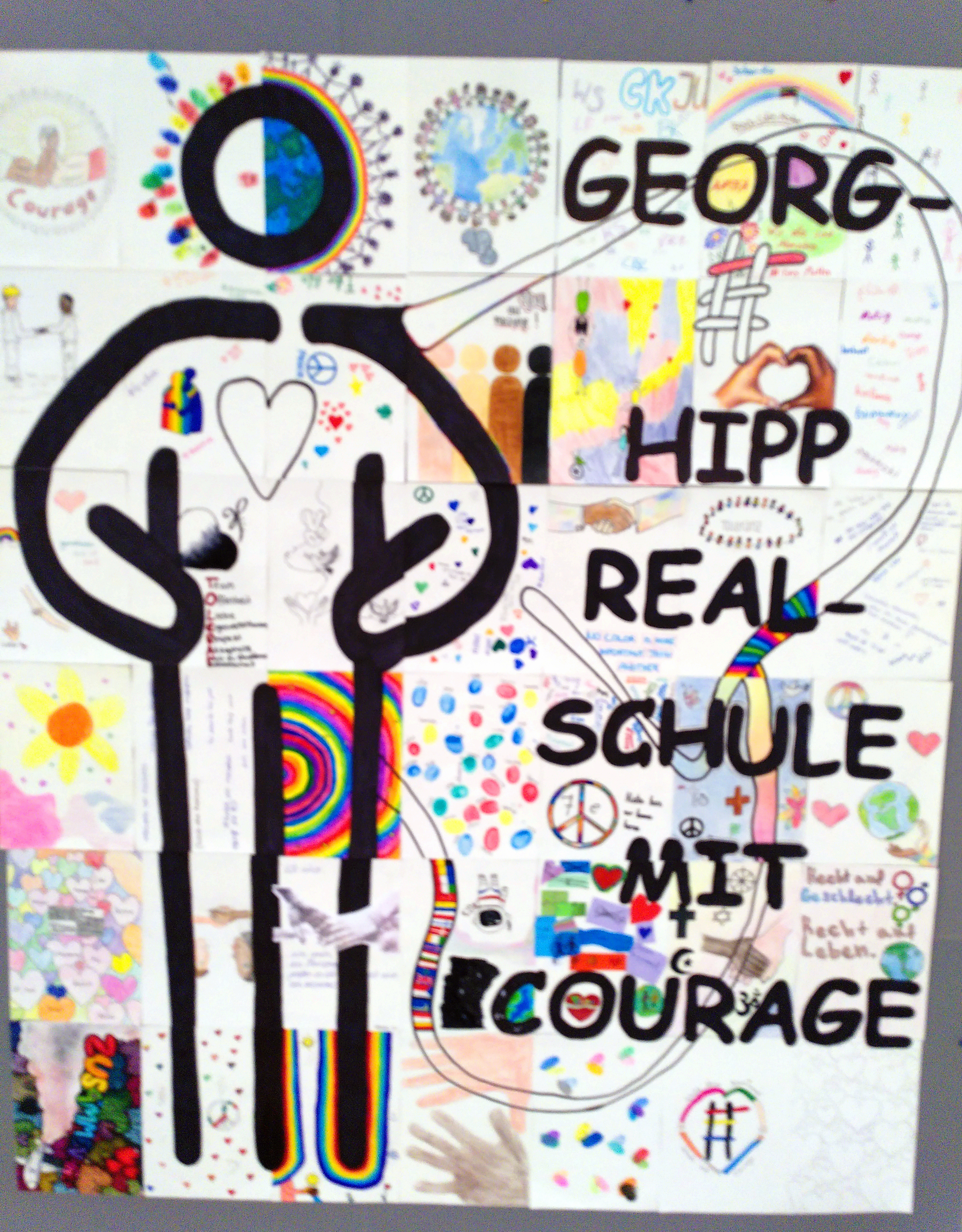 Puzzle mit der Aufschrift Georg-Hipp Realschule mit Courage