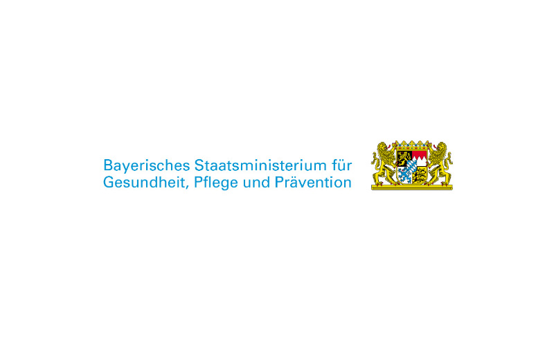 Logo Bayer. Staatsministerium für Gesundheit, Pflege und Prävention