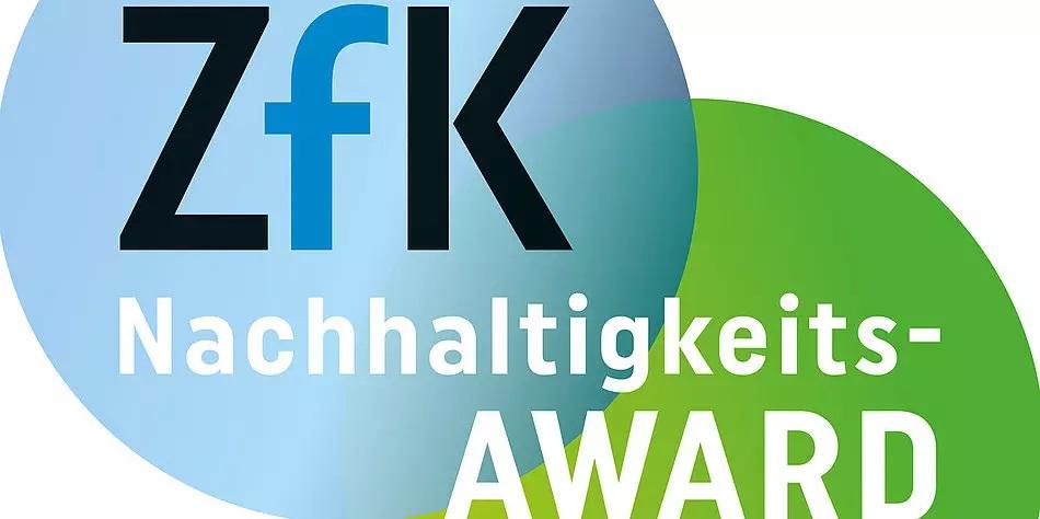 ein Logo mit der Aufschrift ZfK-NachhaltigkeitsAWARD
