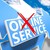 ein Pfeil mit der Aufschrift Online Service