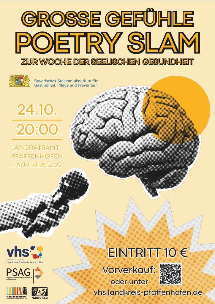 ein Plakat Poetry Slam – „Große Gefühle“