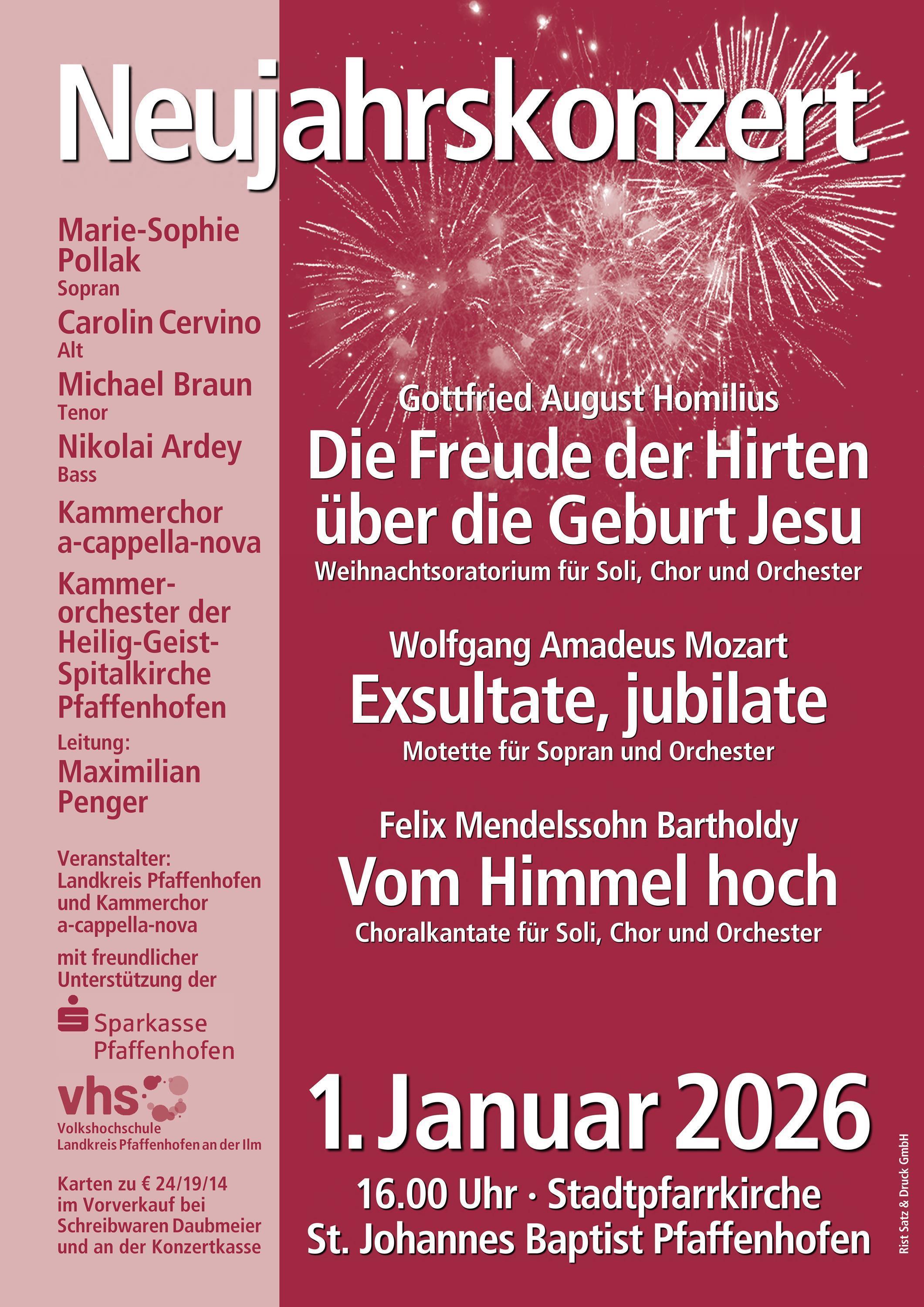 ein Plakat Neujahrskonzert 2026