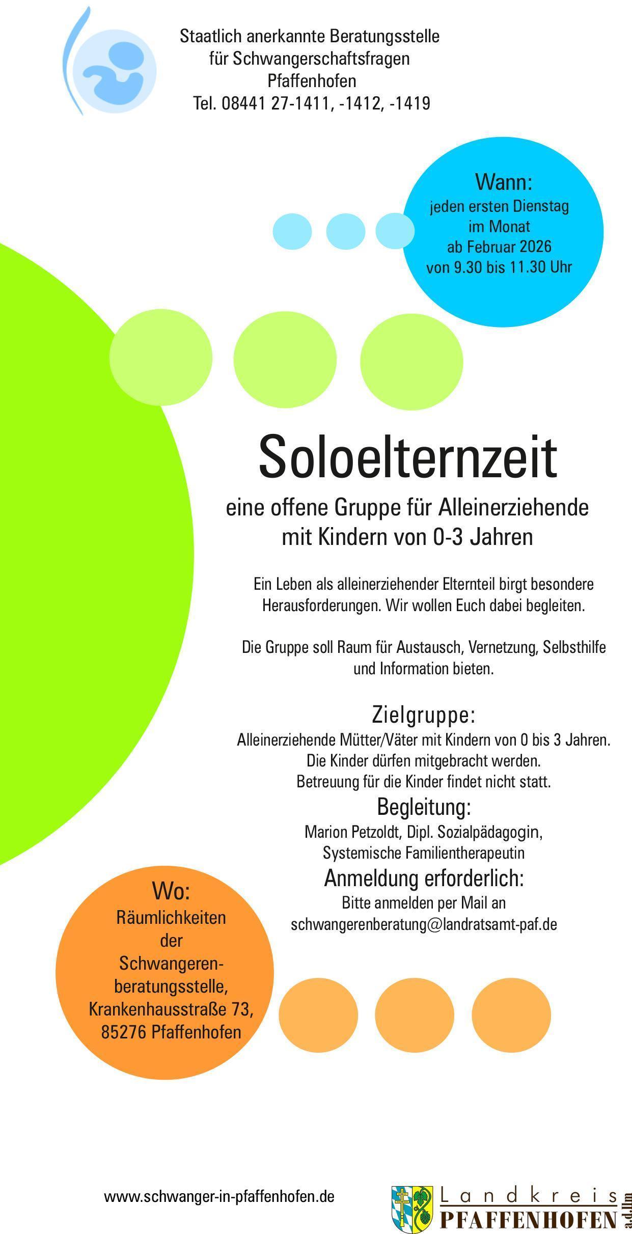 ein Flyer Soloelternzeit