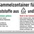 ein Plakat Sammelcontainer für Kunststoffe