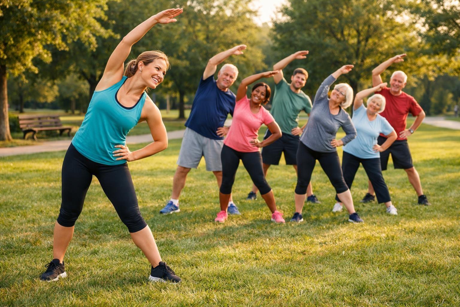 Personen machen Sport