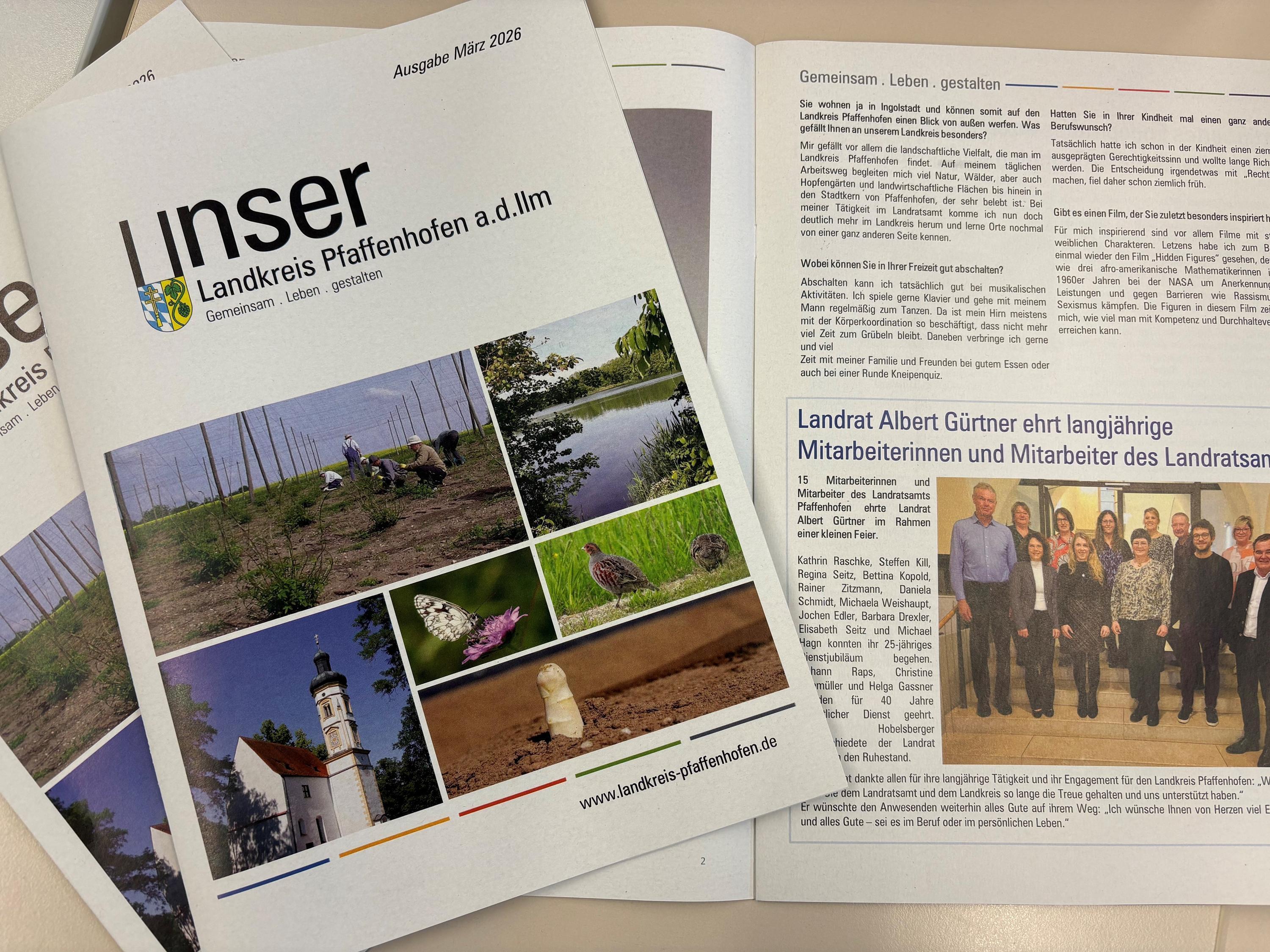 eine Broschüre Landkreismagazin