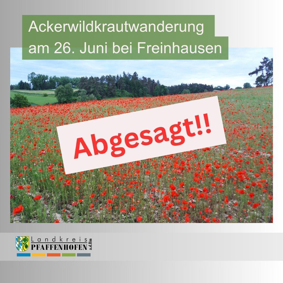 Absage Ackerwildkrautführung