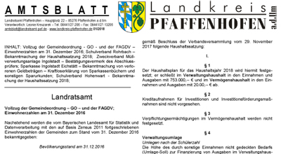 Amtsblatt des Landkreises Pfaffenhofen